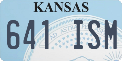 KS license plate 641ISM