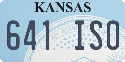 KS license plate 641ISO
