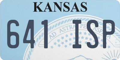 KS license plate 641ISP