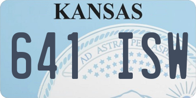 KS license plate 641ISW