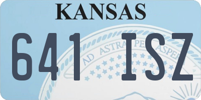 KS license plate 641ISZ