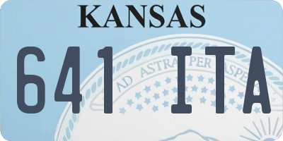 KS license plate 641ITA