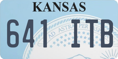 KS license plate 641ITB
