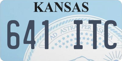 KS license plate 641ITC
