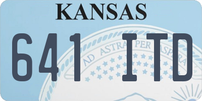 KS license plate 641ITD