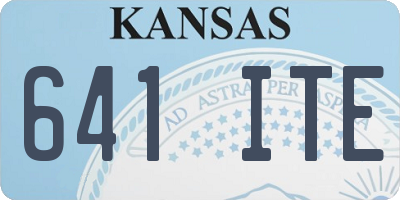 KS license plate 641ITE