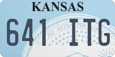 KS license plate 641ITG