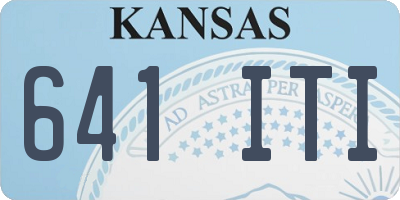 KS license plate 641ITI