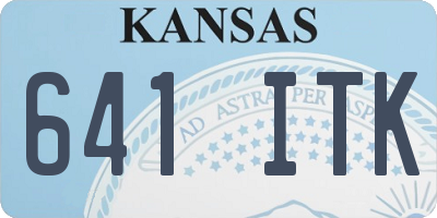 KS license plate 641ITK