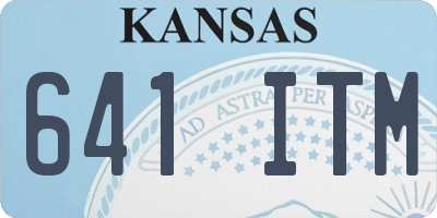 KS license plate 641ITM
