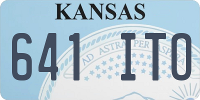 KS license plate 641ITO