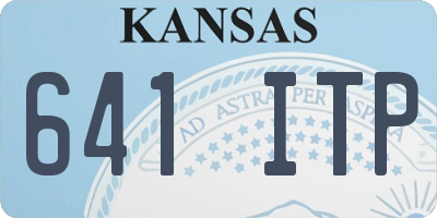 KS license plate 641ITP