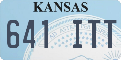 KS license plate 641ITT