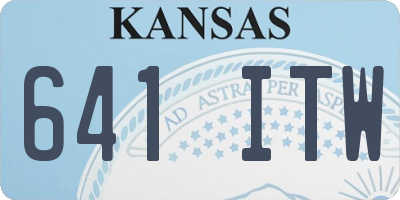 KS license plate 641ITW