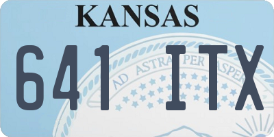 KS license plate 641ITX