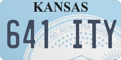 KS license plate 641ITY