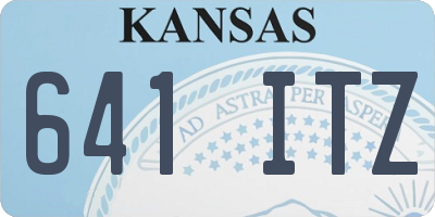 KS license plate 641ITZ