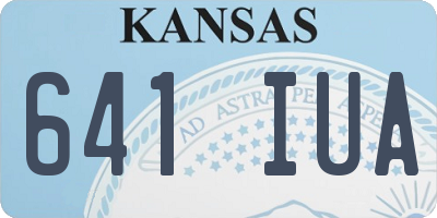 KS license plate 641IUA