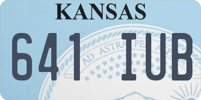 KS license plate 641IUB