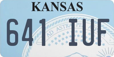 KS license plate 641IUF