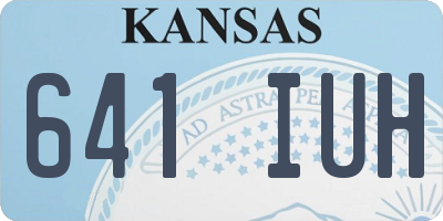 KS license plate 641IUH
