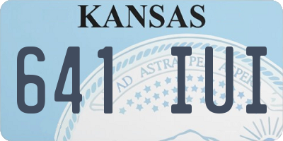 KS license plate 641IUI