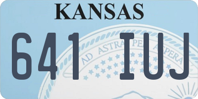 KS license plate 641IUJ