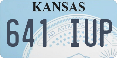 KS license plate 641IUP