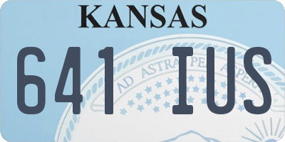 KS license plate 641IUS