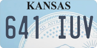 KS license plate 641IUV