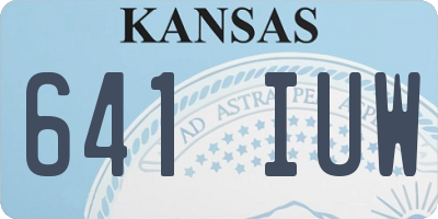 KS license plate 641IUW