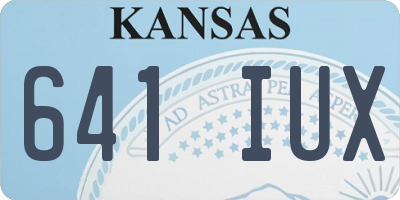 KS license plate 641IUX