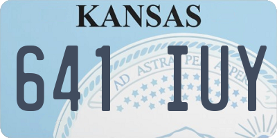 KS license plate 641IUY