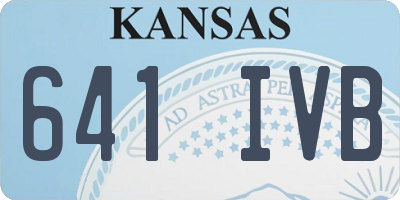KS license plate 641IVB