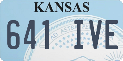 KS license plate 641IVE