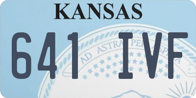 KS license plate 641IVF