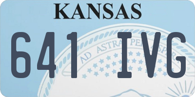 KS license plate 641IVG