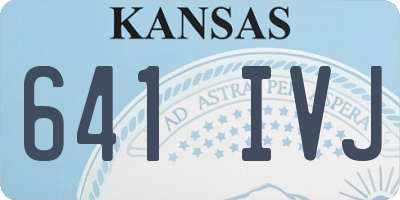 KS license plate 641IVJ