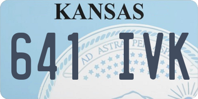 KS license plate 641IVK