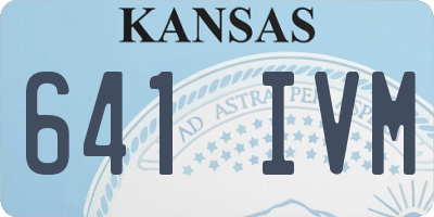KS license plate 641IVM