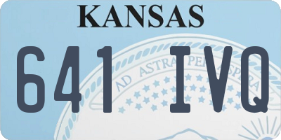 KS license plate 641IVQ