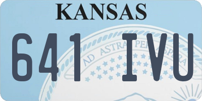 KS license plate 641IVU