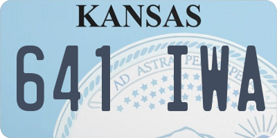 KS license plate 641IWA