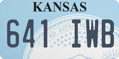 KS license plate 641IWB