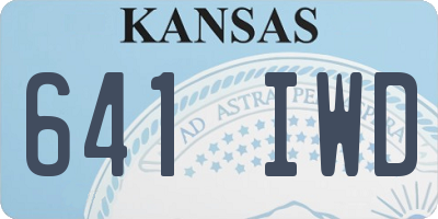 KS license plate 641IWD