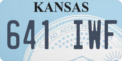 KS license plate 641IWF