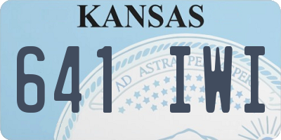 KS license plate 641IWI