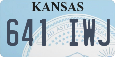 KS license plate 641IWJ