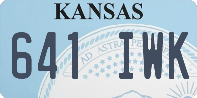 KS license plate 641IWK