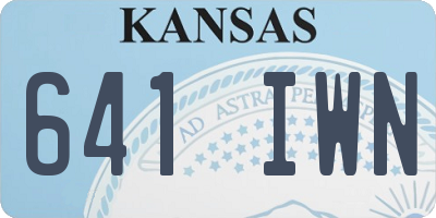 KS license plate 641IWN
